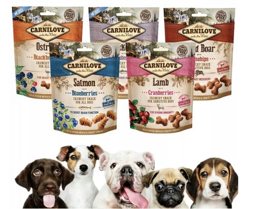 Carnilove Przysmak dla Psa Crunchy Snack Mix Smaków Zestaw 200g*5szt na Arena.pl