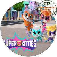 Opłatek na tort - SuperKoty - SuperKitties