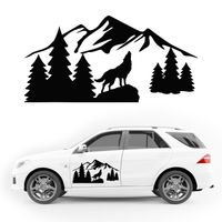 NAKLEJKA NA SAMOCHÓD wilk las KAMPER przyczepę kempingową camper auto 50 cm