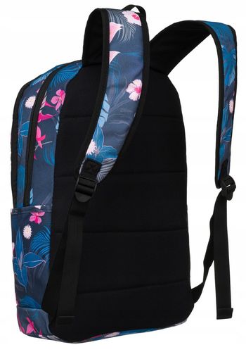 klasyczny, damski plecak z poliestru w roślinny wzór - rovicky na Arena.pl