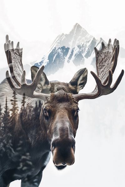 Plakat 20x30cm Łoś Duch Lasu zdjęcie 1