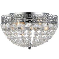 Pałacowa LAMPA sufitowa SAXHOLM 106062 Markslojd metalowa OPRAWA plafon glamour okrągły kryształki crystals chrom przezrocz