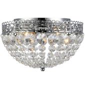 Pałacowa LAMPA sufitowa SAXHOLM 106062 Markslojd metalowa OPRAWA plafon glamour okrągły kryształki crystals chrom przezrocz