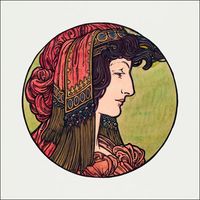Stained glass window for the facade of the Fouquet boutique, Alphonse Maria Mucha - plakat 50x50 cm