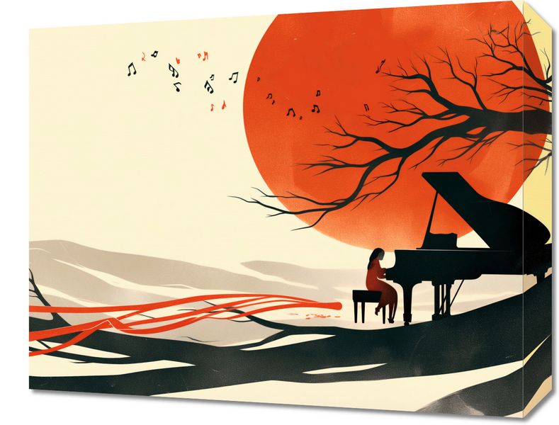 Obraz 50x40cm Pianistka zdjęcie 1