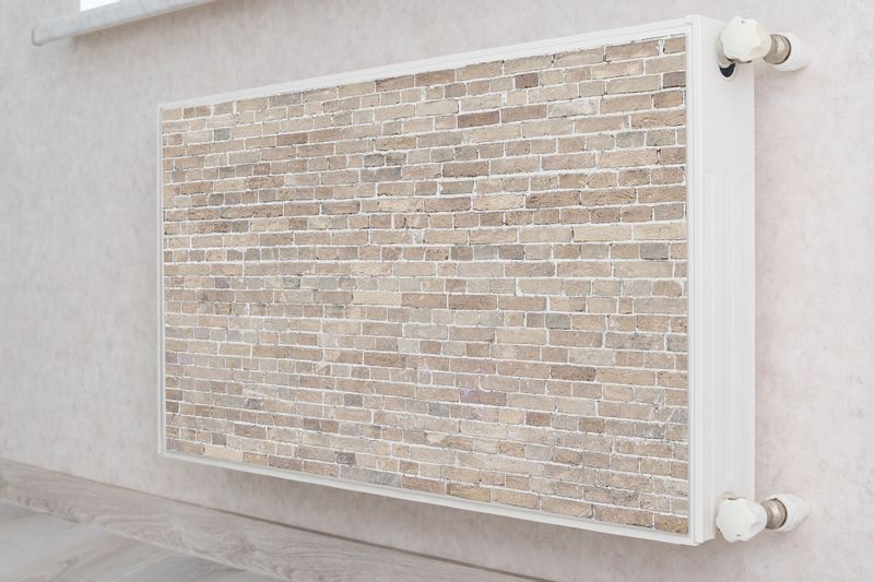 MATA Magnetyczna Kaloryfera Beżowe Cegły Mur 3D 100cm x 60cm zdjęcie 4