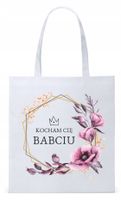 Dla Babci Babuni Prezent Torba Eco Biała Shopper Z Nadrukiem Ze Zdjęciem