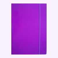 teczka jednobarwna błyszcząca z gumką A4 fioletowa