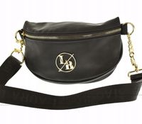 Laura Biaggi - nerka saszetka listonoszka czarny gładki mat JP72