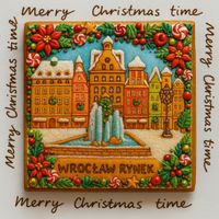 CIASTKO LUKROWANE KAMIENICE WROCŁAW KWADRAT NO.95 ROZ.  RĘCZNIE ROBIONE