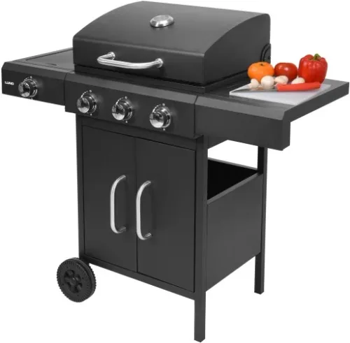 GRILL GAZOWY PALNIKI 3+1 + POKROWIEC I REDUKTOR na Arena.pl