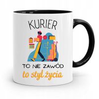 Kubek Czarny Dla Kuriera To Styl Życia Prezent Z Nadrukiem Ze Zdjęciem