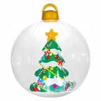 DMUCHANA BOMBKA ŚWIĄTECZNA BAŃKA DEKORACYJNA BOŻONARODZENIOWA DUŻA 60 CM