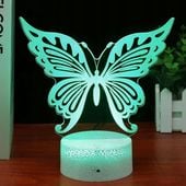 Lampka nocna LED z motywem motyla, USB, dla mamy