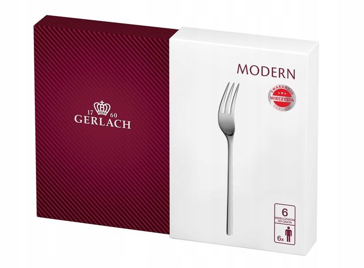 Gerlach Widelczyki do ciasta 6szt. połysk MODERN zdjęcie 3