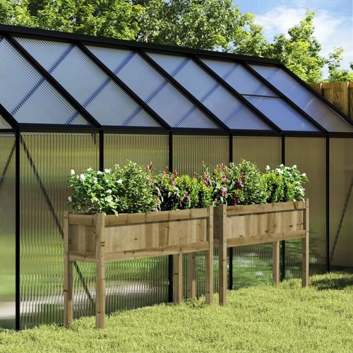 Donice ogrodowe na nogach, 2 szt., impregnowane drewno sosnowe na Arena.pl