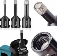 ZESTAW OTWORNIC 6mm 8mm 10mm DIAMENTOWA KORONKA WIERTŁO DO PŁYTEK