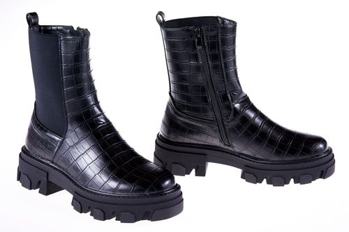 Botki platforma gruba podeszwa czarne Rozmiar obuwia - 41 na Arena.pl