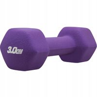 PLATINUM FITNESS HANTLA NEOPRENOWA HANTLE NEOPREN 3 kg HANTELKA FIOLETOWA
