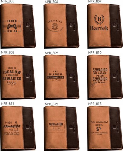 Portfel dla SZEFA Twój tekst imię JAKOŚĆ grawer PL na Arena.pl