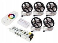 LED RGB + BIAŁY 5050 ZESTAW TAŚMA 25m PILOT DOTYK
