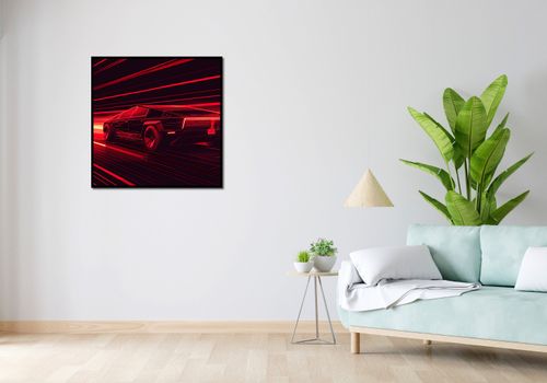 Plakat 80x80cm Prędkość w Czerwonym Neonie na Arena.pl