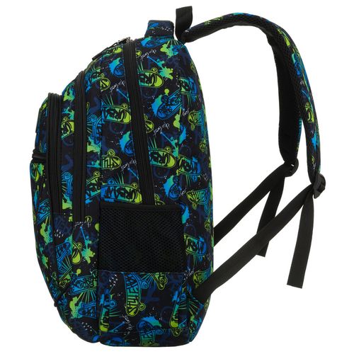 szkolny plecak z poliestru pokryty wzorem w deskorolki - peterson na Arena.pl