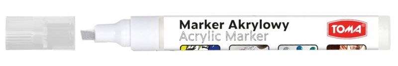 MARKER AKRYLOWY ŚCIĘTY BIAŁY TO-403 TOMA zdjęcie 2