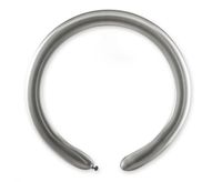 Balony lateksowe do modelowania rurki modeliny shiny srebrny, 10 szt.