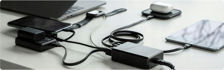 ŁADOWARKA SIECIOWA SZYBKA GC 52W 5x USB+ KABEL GC USB-A/LIGHTNING DO IPHONE zdjęcie 3