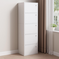 NOWOCZESNA POJEMNA KOMODA SZAFKA DUŻA BIAŁA SKANDYNAWSKI LOFT RETRO 5 PÓŁEK