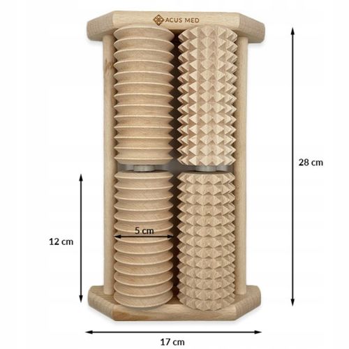 MASAŻER DO STÓP DREWNIANY ROLLER DWURZĘDOWY MASAŻ na Arena.pl