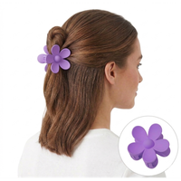 spinka do włosów klamra xl kwiat fiolet 7 x 7,5 cm sp194