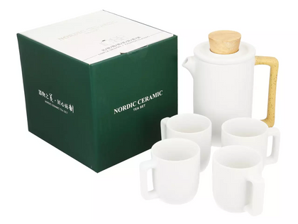 Komplet Nordic Ceramic dzbanek + 4 kubeczki