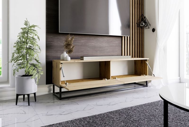 Nowoczesna szafka RTV 120cm dąb artisan zdjęcie 3