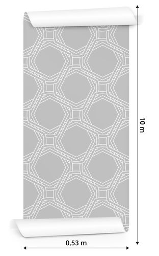Tapeta Geometryczna Abstrakcja w Odcieniach Szarości na Arena.pl