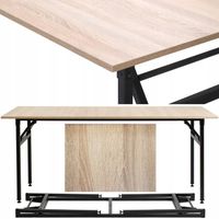 STÓŁ BANKIETOWY ROZKŁADANY SKŁADANY KONFERENCYJNY 200x75x1,8cm dąb sonoma