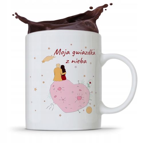 Kubek Prezent Na Walentynki Moja Gwiazdka Z Nieba Z Nadrukiem Ze Zdjęciem na Arena.pl