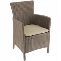 KRZESŁO FOTEL OGRODOWY NA BALKON TARAS WYGODNE ALLIBERT + PODUCHA BEŻOWY