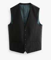 Czarna teksturowana kamizelka garniturowa 38R