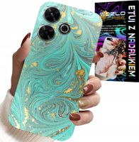 ETUI DO XIAOMI REDMI 13 4G - MARMURKOWE WZORY + SZKŁO HARTOWANE