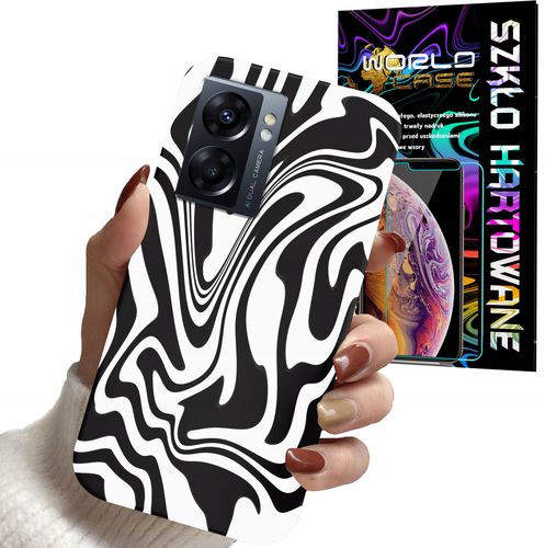 ETUI DO OPPO A57 A57S A77 - ABSTRAKCJA ZEBRA MODNE WZORY DLA KOBIET + SZKŁO na Arena.pl
