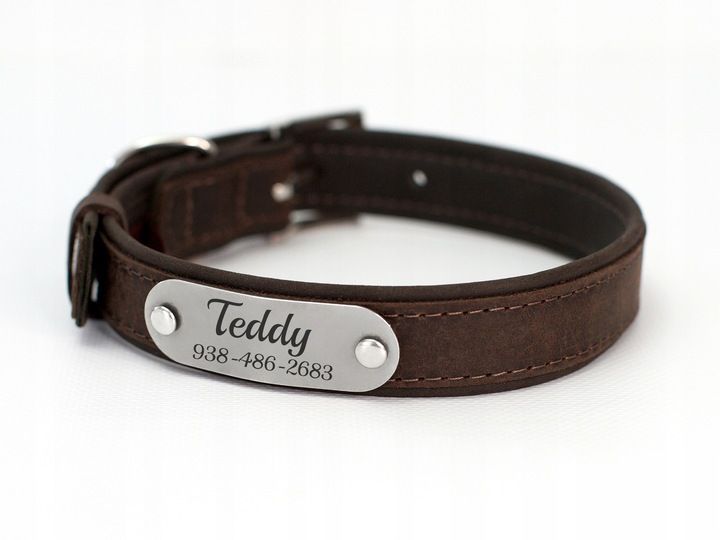 Obroża dla psa z identyfikatorem DBrown rozmiar M zdjęcie 4