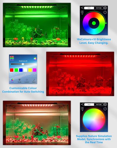 Oświetlenie LED do roślin akwariowych 40-55cm RGB na Arena.pl