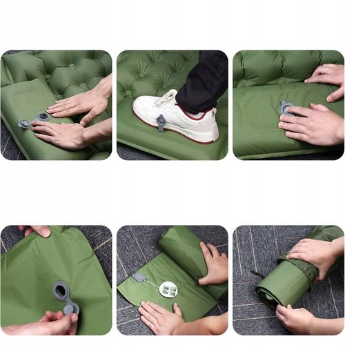 MATA SAMOPOMPUJĄCA KARIMATA DMUCHANA MATERAC 200X70X10CM zPODUSZKĄ MATERAC na Arena.pl