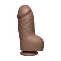 doc johnson the d fat d 20 cm z przyssawką, materiał firmskyn, beżowy