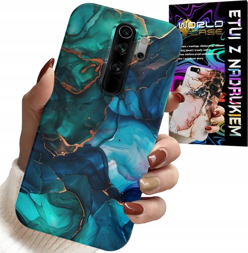 ETUI DO XIAOMI NOTE 8 PRO - NIEBIESKO ZIELONY MARMUREK PLECKI WZORY na Arena.pl