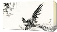 Obraz 50x30cm Magpie, Kashu Japoński Vintage do Salonu