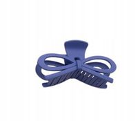 Duża spinka klamra plastikowa kokarda mat granatowy 13cm