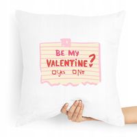 Poduszka Prezent Na Walentynki Be My Valentine? Z Nadrukiem Ze Zdjęciem